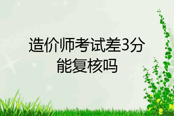 造价师考试差3分能复核吗