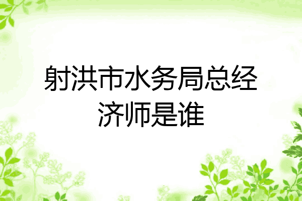 射洪市水务局总经济师是谁