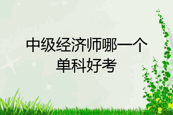 中级经济师哪一个单科好考