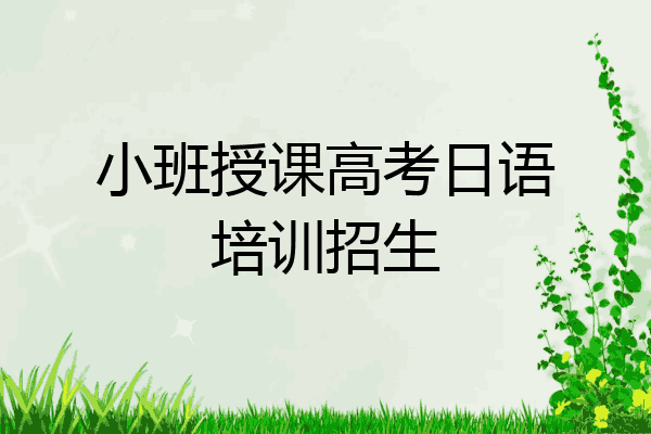 小班授课高考日语培训招生