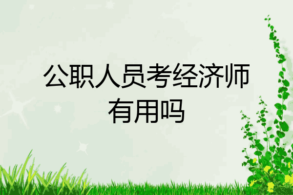 公职人员考经济师有用吗