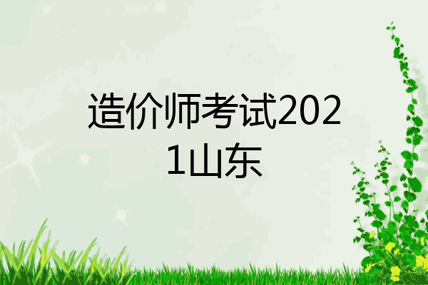 造价师考试2021山东