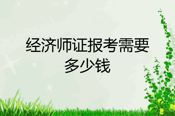 经济师证报考需要多少钱