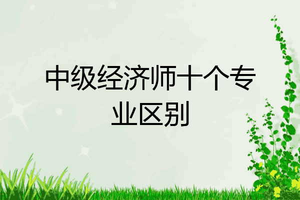 中级经济师十个专业区别