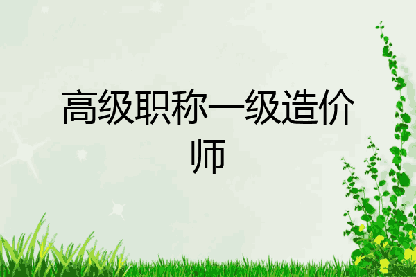 高级职称一级造价师