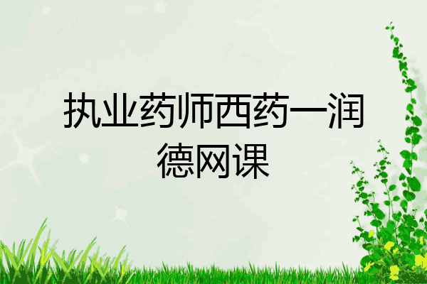 执业药师西药一润德网课