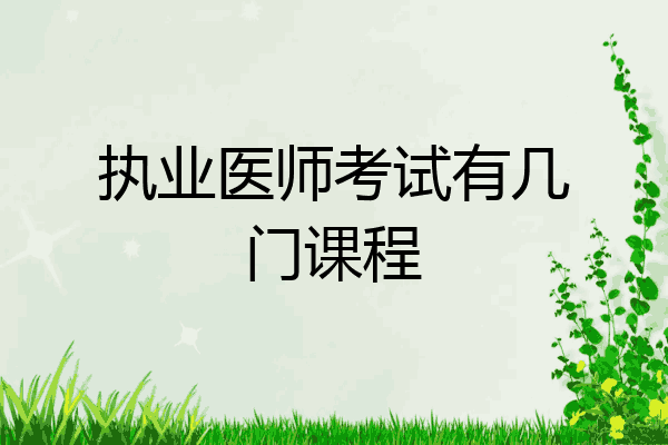 执业医师考试有几门课程
