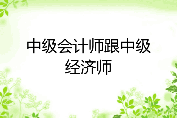中级会计师跟中级经济师