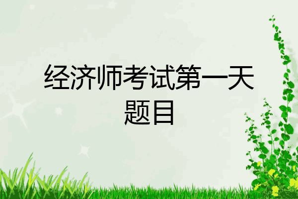 经济师考试第一天题目