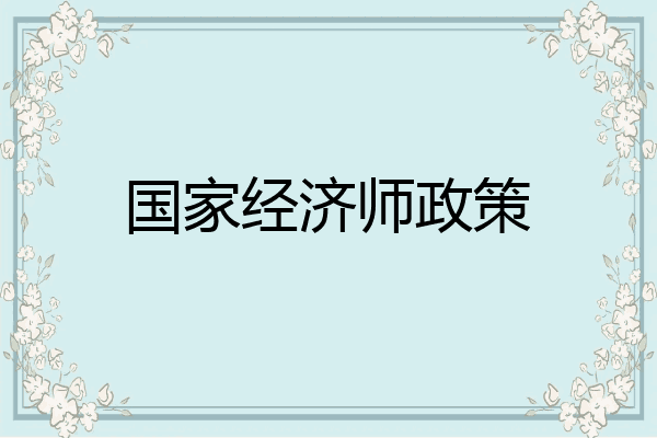 国家经济师政策