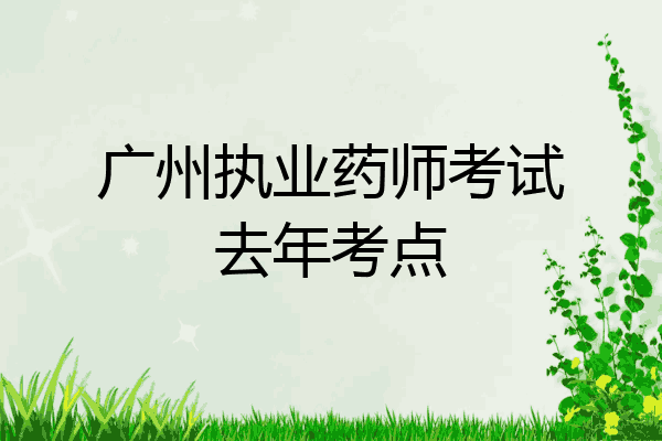 广州执业药师考试去年考点
