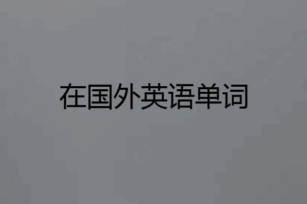 在国外英语单词