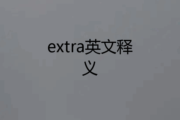 extra英文释义