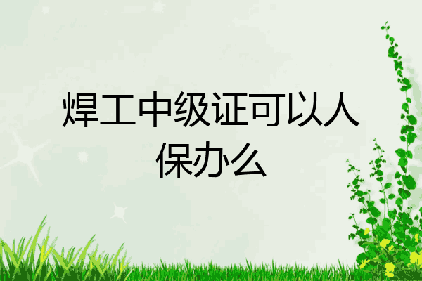 焊工中级证可以人保办么