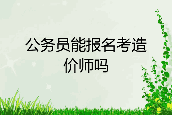 公务员能报名考造价师吗