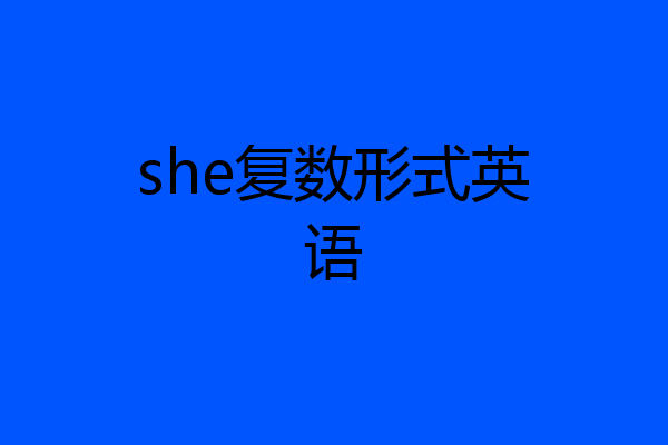 she复数形式英语
