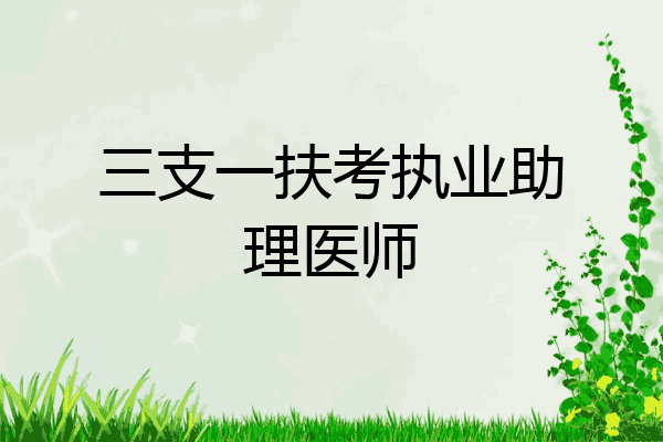 三支一扶考执业助理医师