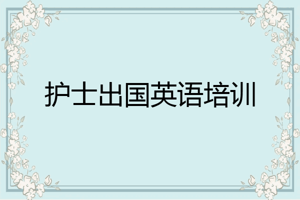 护士出国英语培训