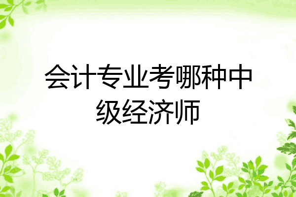 会计专业考哪种中级经济师