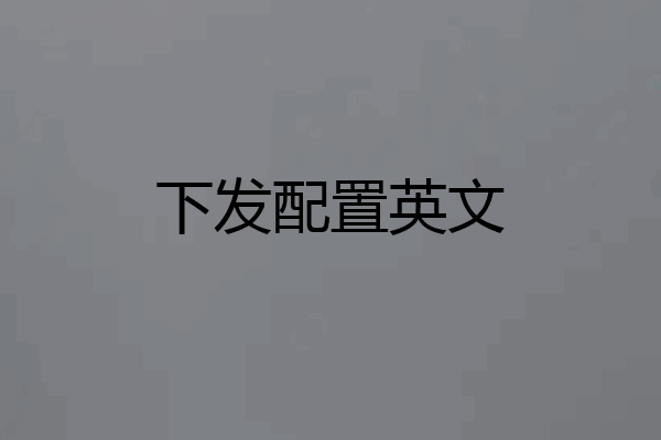 下发配置英文