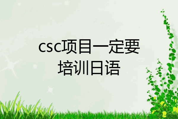 csc项目一定要培训日语