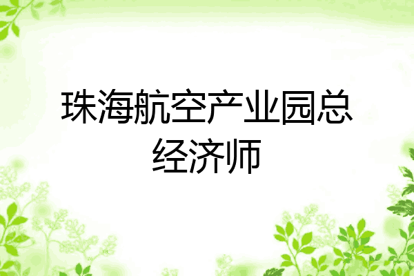 珠海航空产业园总经济师