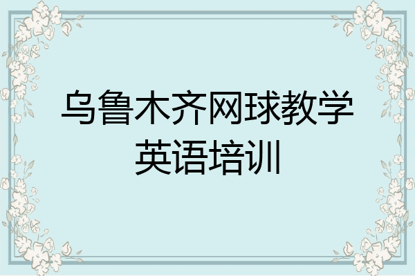 乌鲁木齐网球教学英语培训