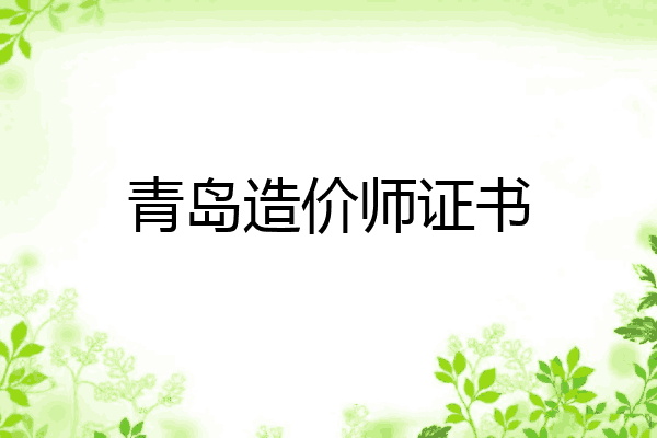 青岛造价师证书