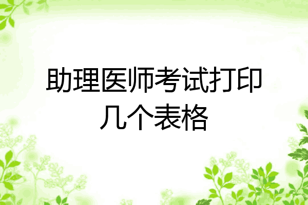 助理医师考试打印几个表格