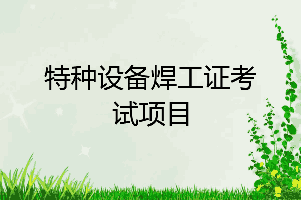 特种设备焊工证考试项目
