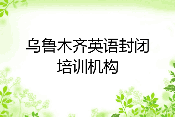 乌鲁木齐英语封闭培训机构