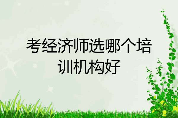 考经济师选哪个培训机构好