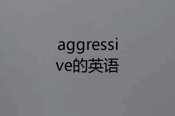 aggressive的英语