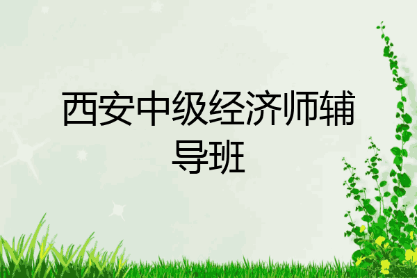 西安中级经济师辅导班