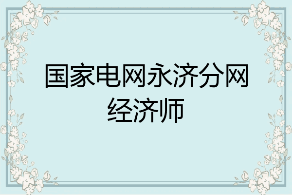 国家电网永济分网经济师