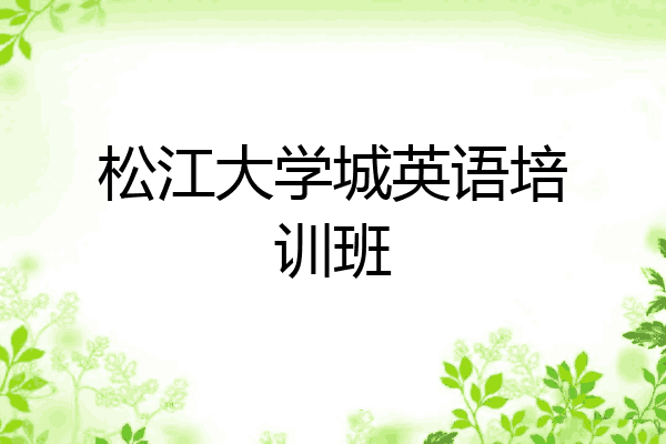 松江大学城英语培训班