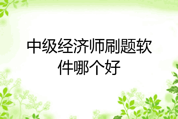 中级经济师刷题软件哪个好
