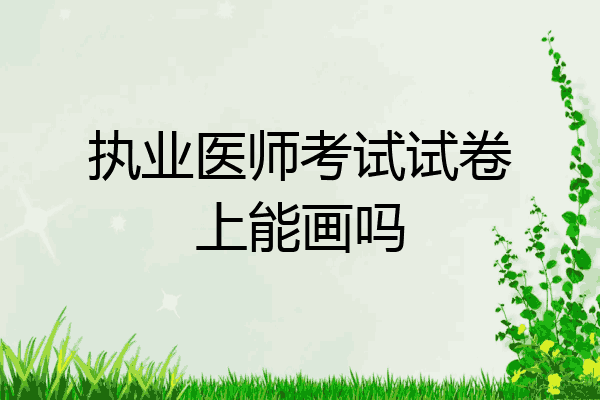 执业医师考试试卷上能画吗