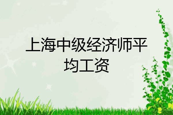 上海中级经济师平均工资
