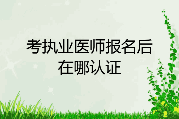 考执业医师报名后在哪认证