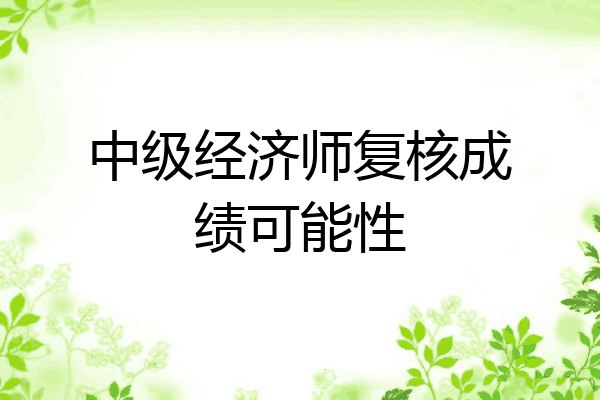中级经济师复核成绩可能性