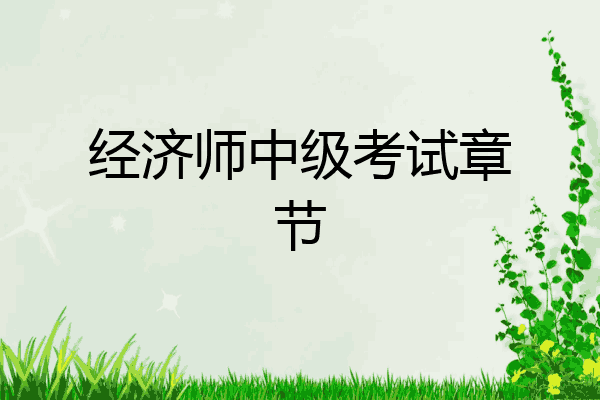 经济师中级考试章节