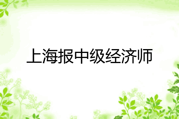 上海报中级经济师