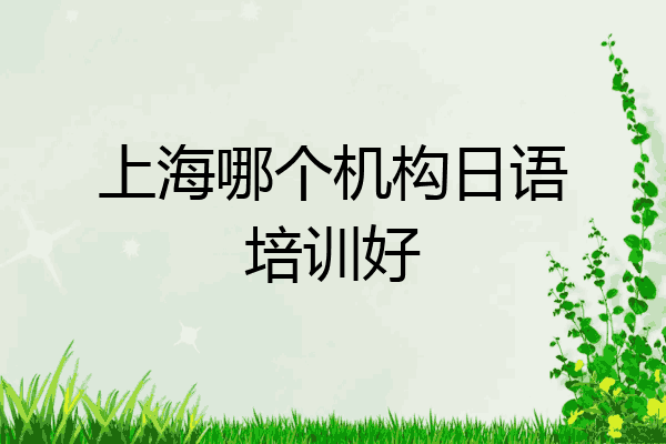 上海哪个机构日语培训好