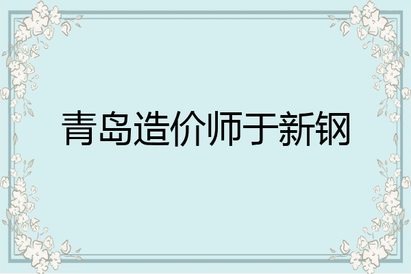 青岛造价师于新钢
