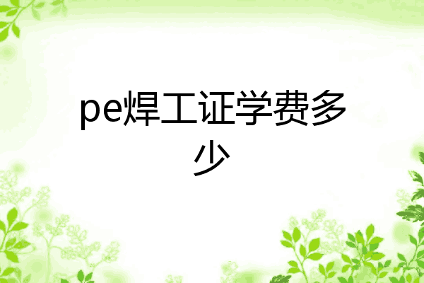 pe焊工证学费多少