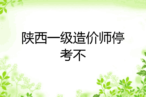 陕西一级造价师停考不