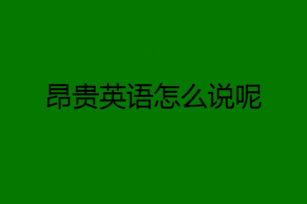 昂贵英语怎么说呢