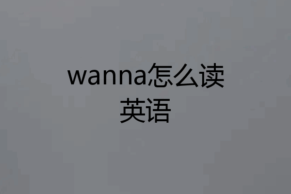 wanna怎么读英语