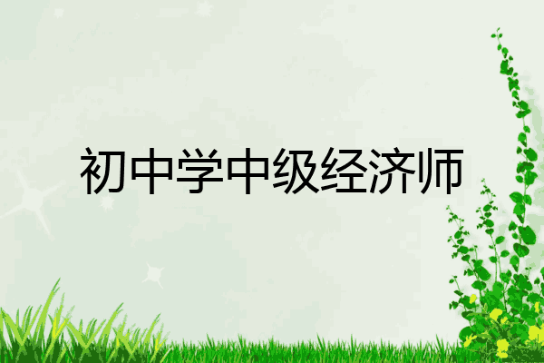 初中学中级经济师